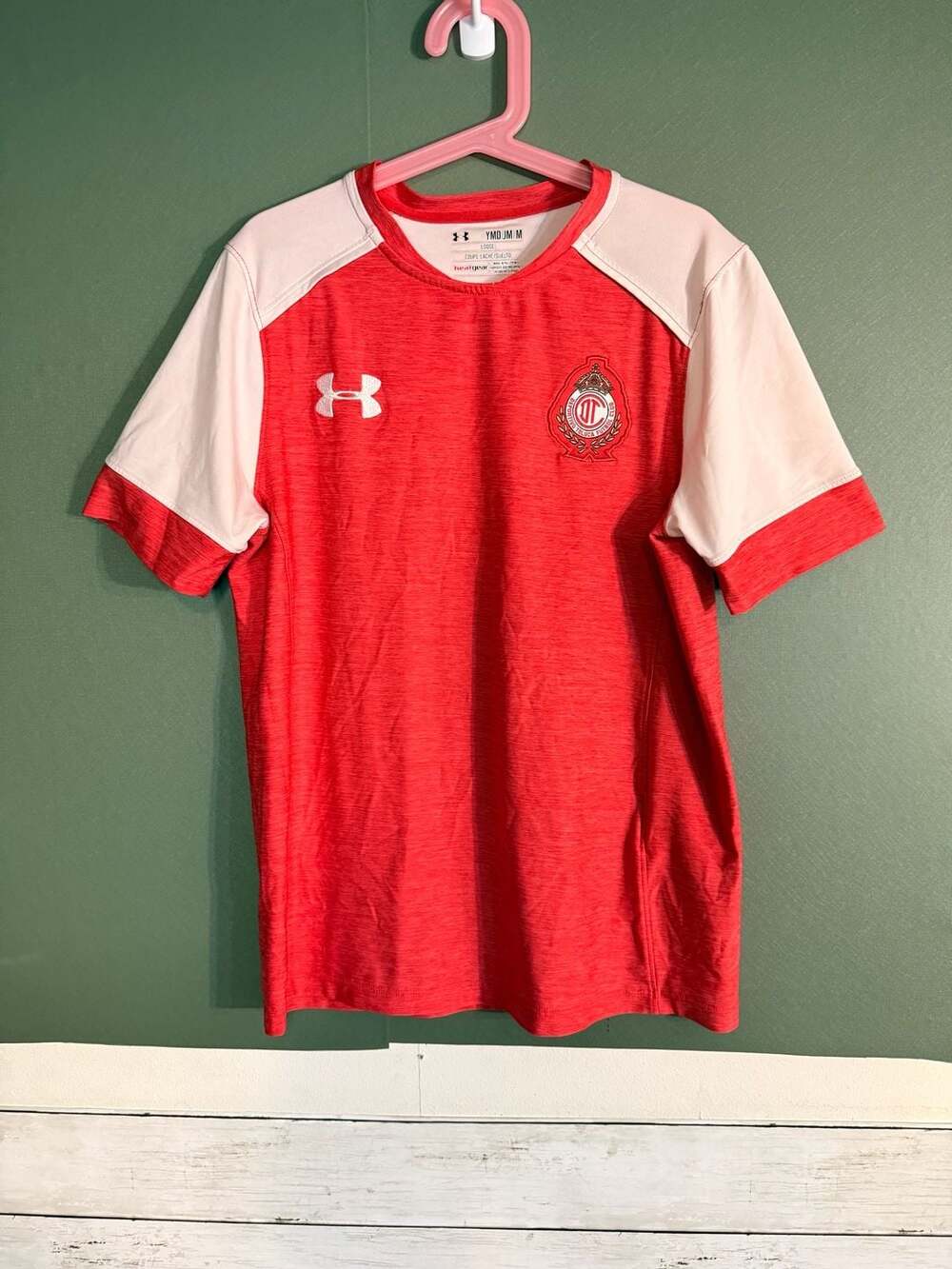 Deportivo Toluca FC Youth HeatGear Jersey Red White Under Armor